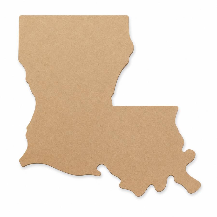Louisiana unfinished MDF cutout